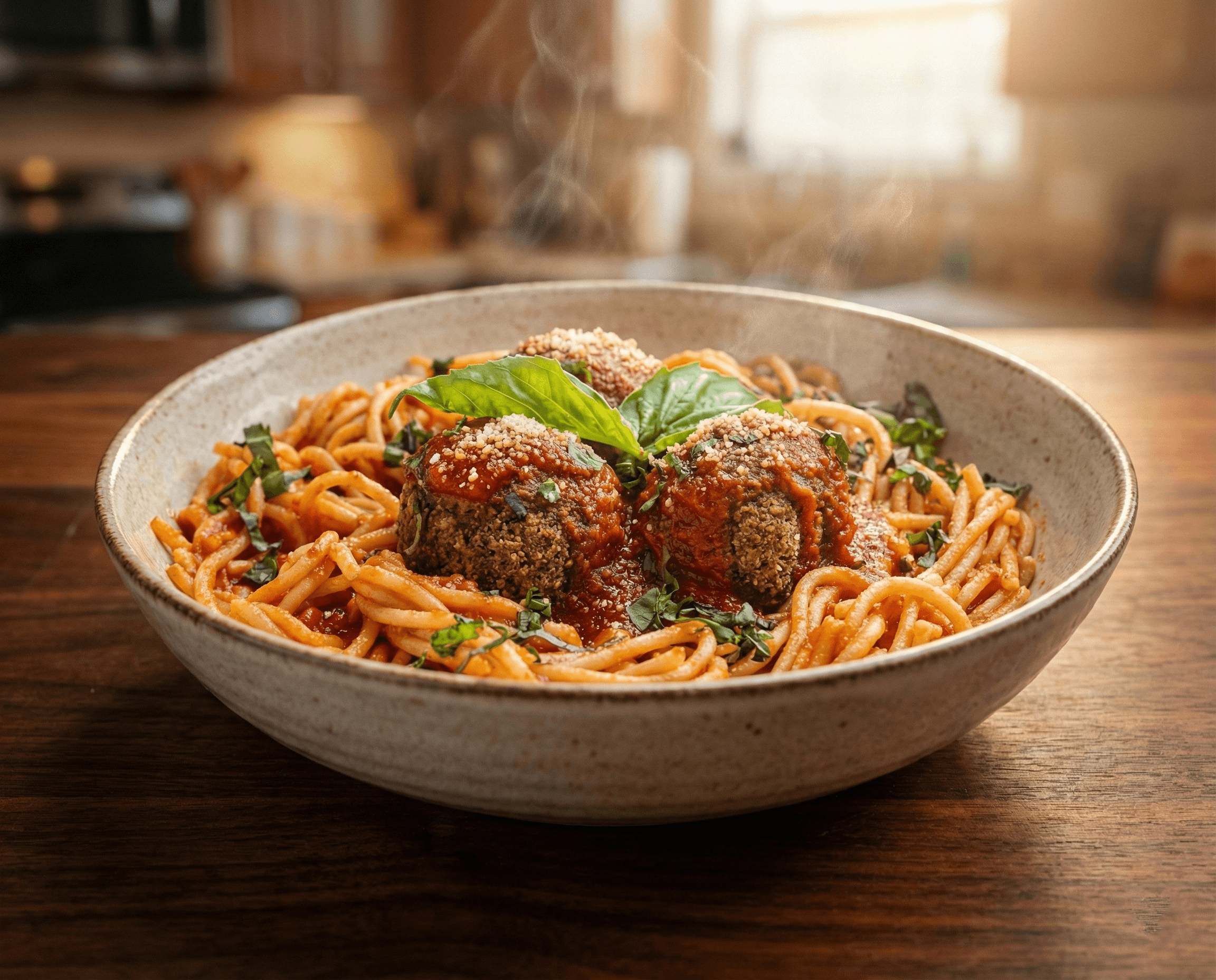 Spaghetti and Vegballs - 100% plant-based and made from scratch at St.Veg