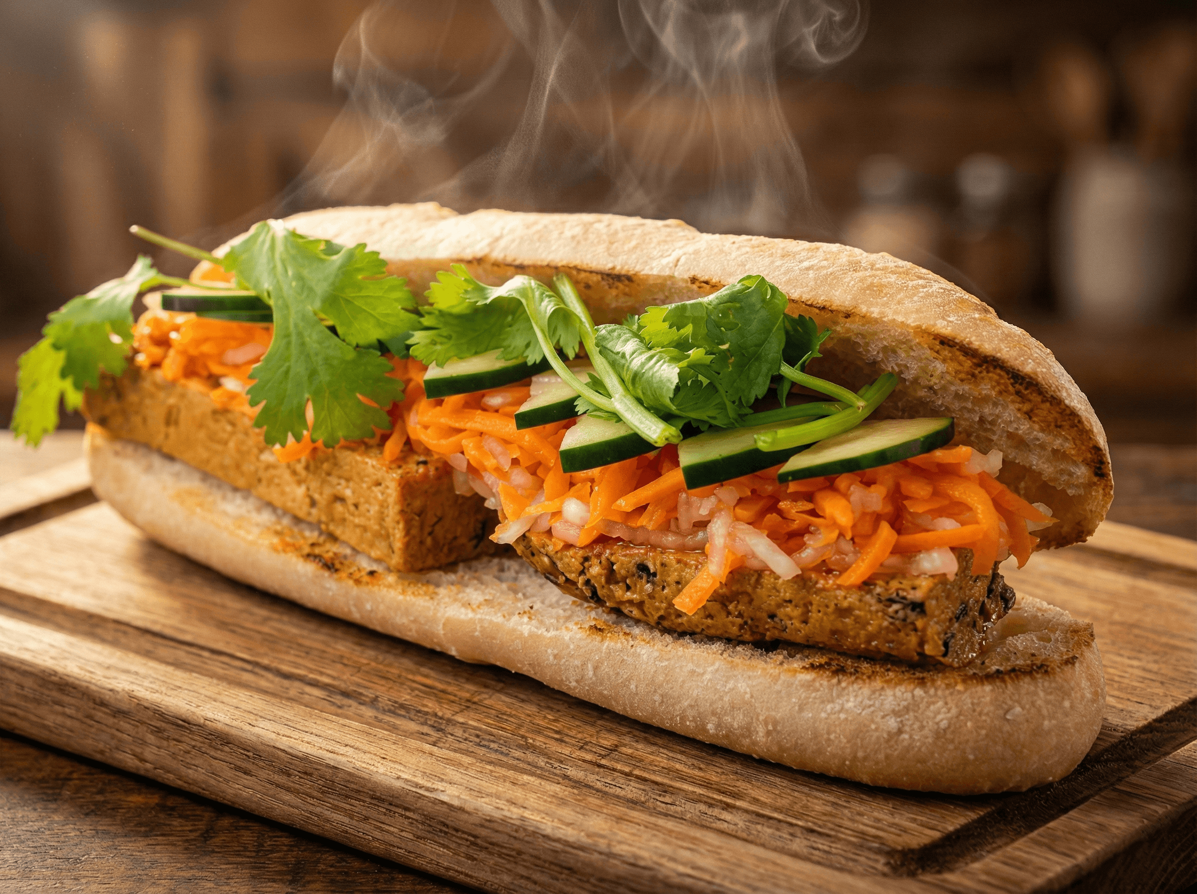 Vegloaf Banh Mi - 100% plant-based and made from scratch at St.Veg