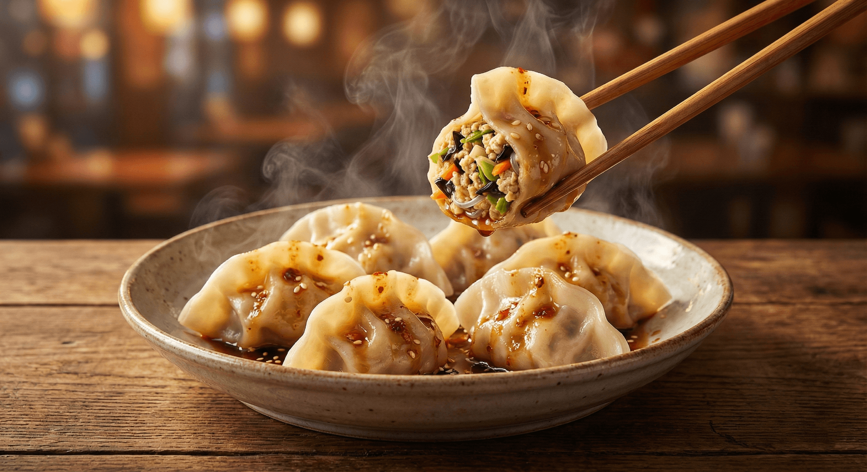 House Garlic Dumplings (7 piece)