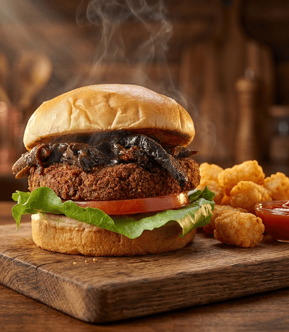Mushroom BBQ Burger (M.B.B.)