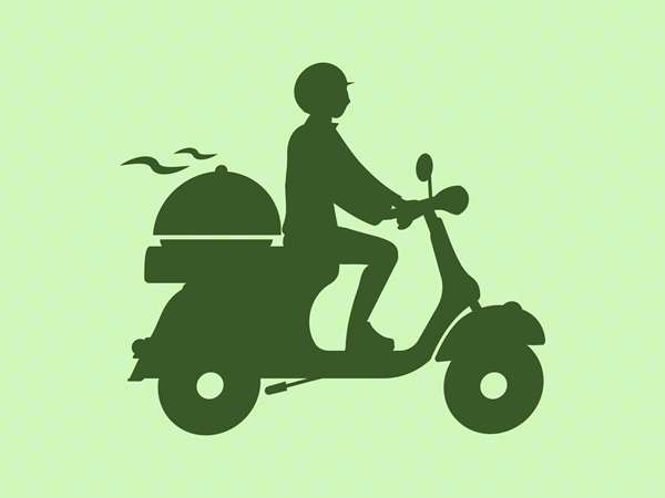 Delivery guy on scooter